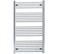 800mm Wide Flat Chrome Heated Towel Rail Radiator Designer Bathroom Radiator For Central Heating Designer (Elissa 800 / 1200mm High)