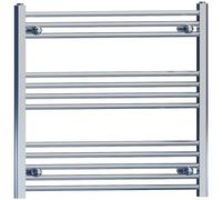 800mm Wide Flat Chrome Heated Towel Rail Radiator Designer Bathroom Radiator For Central Heating Designer (Elissa 800 / 700mm High)