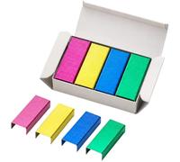 800Pcs 24/6 Coloured Staples for Office and Craft Staplers | 12 mm Crown and 6 mm Leg with Assorted Finishes for Documents, Notebooks, Scrapbooks, Labels and Everyday Office Work