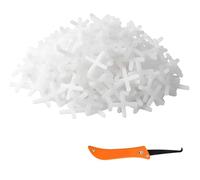 800PCS 3mm Tile Spacers, Tiles Spacers, Tiles Spacers 3mm Cross Shaped Tiling Tools, White Tabs For Fixing Mat Tile Leveling