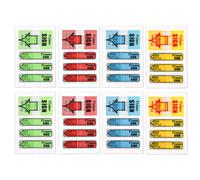 800pcs/8 Packs Please Sign Message Flags, Arrow Labels Stickers Sticky Please Sign Here Stickers Signature Tabs for Notebooks Documents Home Office School Supplies