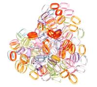 800pcs Acrylic Chain Linking Rings for DIY Bag Straps and Keychains | Colorful, Manual Creation for Bracelets and Decorations, Acrylic Material, Open Design