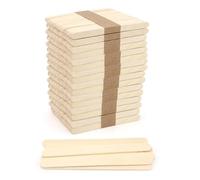 800pcs Bulk Natural Wood Craft Sticks - 4.5" Jumbo Popsicle & Lollipop Sticks for DIY Crafts, Cake Pops, Modeling. Smooth Balsa Wood, Food-Safe for Ice Cream & Treats