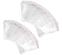 800Pcs Cellophane Bags Clear Plastic Self Adhesive Bags 3.5 x 5.5 inch, OPP Bag Small Clear Resealable Cello Bags for Cookies, Cellophane Bags Small for Bakery Candle Soap Prints Card (9 * 17CM)