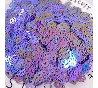800PCS Colorful Paw Print Glitter, Dog Paw Print Table Confetti for DIY Mold Art Nail Artwork Baby Shower Wedding Birthday Party Decorations - 45g (Purple)
