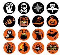 800Pcs Halloween Round Stickers Trick or Treat Cute Ghost Grimace Spider Web Bat Witch Sealing Stickers for Halloween Envelopes Party Gift Favors Treat Bags Box Cards Decoration