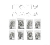 800PCS Hot Stapler Staples 0.6/0.8mm Stainless Steel | Includes 0.6mm and 0.8mm sizes, flat wave corner shapes, for versatile for nylon PVC ABS plastic repair