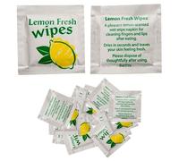 800pcs Lemon Fresh Hand Wipes Individually Wrapped Disposable Moist Towelettes Travel Size Refreshing Hand and Surface Cleaning Wipes for Restaurants Catering Picnic Office Outdoor Hospitality Use