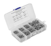 800pcs M2 Pan Head Self Tapping Screws, Woodworking Fastener Set with Box, Plated Carbon Steel,Tapped Screws for Metal Sheet, Plastic