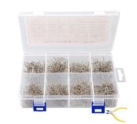 800Pcs Plastic Welding Staples Kit with Pliers - 8 Types 0.6mm & 0.8mm Stainless Steel Hot Staples for Car Bumper, Cracked Plastic Repair
