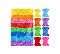 800pcs Refill Loops for 7-Inch Weaving Loom - 8 Color Loom Loops for Potholder Making, Durable Nylon Bands for Kid
