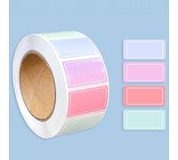 800PCS Removable Labels, 4 Colors Self-Adhesive Rectangular Stickers Water/Oil/Tear Resistant, for Food Containers Kitchen Restaurant Storage Organization
