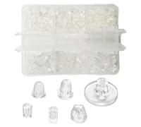 800PCS Silicone Earring Backs,Clear Earring Backs,Soft Clear Earrings Back,8 Styles of Soft Silicone Earplugs,for Women's DIY Jewellery Stud Earrings,with Storage Box