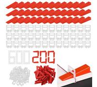 800PCS Tile Leveling System 2mm 600pcs Tile Level Wedge Spacer and 200pcs Resuable Wedges for Levelling Tile Spacers