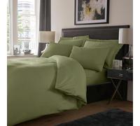 800TC Duvet Cover Set With Pillowcases Soft Cotton Rich Fabric Hotel Quality Bedding Set Additional Oxford/Housewife Pillowcases Available [Double, Moss Green]