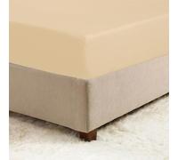 800TC Fitted Bed Sheet Soft Cotton Rich Fabric with Smooth Finish Optional Pillowcases Available Separately Great for Hotels Homes BnB [Ivory, Super King]