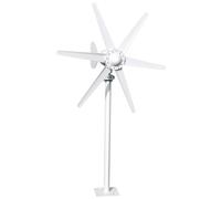 800W 12V/24V Wind Turbine Generator Kit, 6-Blade Vertical Axis Wind Turbine with Controller, Low 1.0m/s Start Wind Speed, for Home Boat Marine Caravan Off-Grid Power Supply (UK Warehouse) (White)