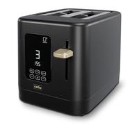 800W 2 Slice Black Toaster with Detachable Crumb Tray, Digital Control Panel with Countdown Timer, 7 Browning Levels, Auto Stop, High Lift, 2 Slice Toaster with Wide Slot for All Types of Slices