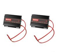 800W 22A MPPT Solar Boost Charge Controller with LCD Display, Compatible with 24V/36V/48V/60V/72V Batteries, Aluminum Alloy Housing for Solar Panel Charging Systems(2PCS)