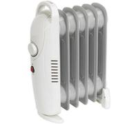 800W 6 Element Mini Oil-Filled Radiator - Thermostat Control - Auto Shut Off