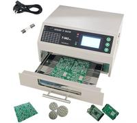 800W Automatic Reflow Soldering Machine, for PCB SMT Soldering Proofing & Small Batch Production, T962 Reflow Oven, 180X235MM Professional Infrared Heater Soldering Machine with Hot Air Circulation
