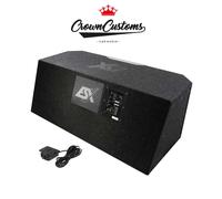 800W DUAL 8" ACTIVE BANDPASS BASS ENCLOSURE FLEX PORT ESX DBX208BPA CAR AUDIO