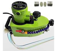 800W Electric Glass Edging Machine - Portable DIY Edger with 8 Diamond Wheels & 2 Polisher Wheels for Glass and Stone - Ideal for Corner Grinding and Polishing