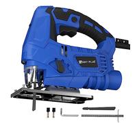 800W Electric Jigsaw, Laser Guiding, 4 Orbital Settings, Variable Speed, 100mm Cutting Depth, Swivel Soleplate for 45° Mitre Cuts, Dust Extractor, Power Jig Saw for Wood, Plastic and Metal Cutting