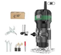 800W Electric Trimmer Woodworking Compact Wood Router Tool 33000RPM 6-Speed Adjustable DIY Trimming Milling Machine with Milling Cutters