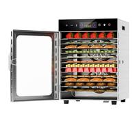 800W Food Dehydrator, 12-Trays Stainless Steel Fruit Dehydrators Machine, Touch Screen Food Dryer Dehydrator with 35-90 Temperature Control & 24H Timer