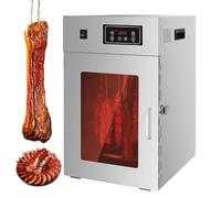 800W Food Dehydrator Machine, Stainless Steel Biltong Box Drying Cabinet with 14 Hooks for Even Drying of Jerky, Meat and Sausage