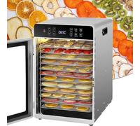 800W Food Dehydrator with 12 Trays, Adjustable Timer & Temperature Control, Digital Presets for Fruits, Meats, Herbs, Jerky - Home Electric Drying Machine 110V