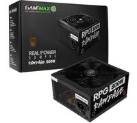 GameMax 800W Rampage Power Supply, Non-Modular, APFC, Japanese Tk Main Capacitor, 80 Plus Bronze, 88% Efficiency, 14cm Cooling Fan, Real Power Gaming | Black