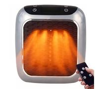 800W Mini Portable Electric Space Heaters, Heat Me Pro with Remote Control, Rapid Heating In 3 Seconds, 12 Hour Timing, Ptc Ceramic Heating Element gray