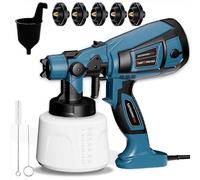 800W Paint Sprayer, HVLP Electric Paint Sprayer with 1400ML Tank, Paint Sprayers for Fences with 5 Nozzles and 3 Patterns for Cabinets, Garden Sheds,