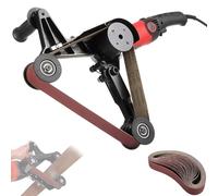 800W Pipe Polishing Machine with 6 Speed Settings &25 or 50 Sanding Belts for Stainless Steel Aluminum Plastic Metal Grinding 50sandingbelts