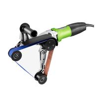 800W Pipe Tube Polisher Stainless Steel Wire Drawing Machine 360° Rotation 6 Speeds Adjustable 180MM Metal Round Tube Grinding Polishing Machine