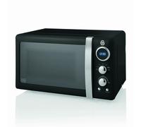 800W Digital Microwave Swan Black One Size