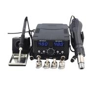 800W SMD Soldering Station Hot Air Gun 2 in 1 Double Digital Display Electric Soldering Iron BGA Rework Welding Repair Tools Efficient Precision(8588D Tool Set 3)