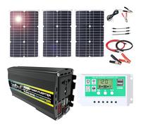 800W Solar Power System with 50A Charge Controller & Waterproof Kit for RV, Car, Trailer, Off-Grid Living(75W)