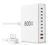 800W USB-C Charging Station, 10-Port Charger Hub with Dual 140W PD Fast Charging, Compatible with MacBook Pro/Air, iPhone 16, 15, 14 and Galaxy S25, S24, S23