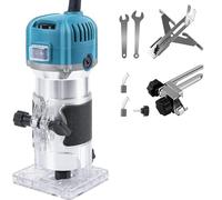 800W Wood Router Electric Flush Router 13000-33000RPM, Wireless Edging Cutter, Wireless Electric Wood Router with 6 Speed, 6.35mm Clamp, Brushless Edge Mill for Woodworking