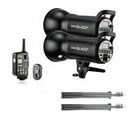 800Ws 2x Godox SK400II 400W 2.4G Studio Flash Strobe Light Head Kit