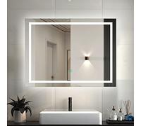 800x600 Bathroom Wall Mirror with LED Lights,with Demister Pad,Touch Sensor,IP44 Rated Horizontal