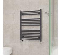 (800x600mm, Anthracite) NRG Straight Central Heating Towel Rail Bathroom Heated Rad Radiators Ladder Warmer