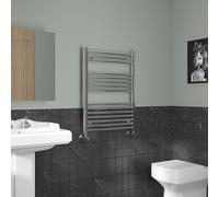 (800x600mm, Chrome) NRG Straight Central Heating Towel Rail Bathroom Heated Rad Radiators Ladder Warmer