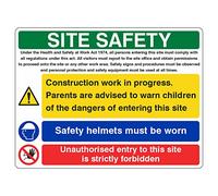 800x600mm Multi Hazard Site Safety Safety Helmets Sign - Large Landscape