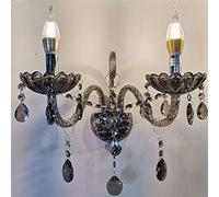 8011 Genuine K9 Crystal Chandelier Smoky 2, 6, 8, 10, 8+4, 12+6 Arms Light Candle (2 Arms Wall Light)