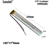 8017120 3.7V 2000mAh Li Polymer Battery lipo cellS For light point reading pen wardrobe light emergency light water replenisher 3 pcs 8017120