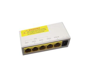 802.3af/at compliant PoE repeater allows you to distribute power and data to four network devices including cameras over 100 meters